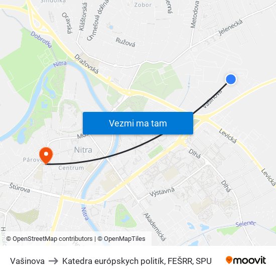 Vašinova to Katedra európskych politík, FEŠRR, SPU map