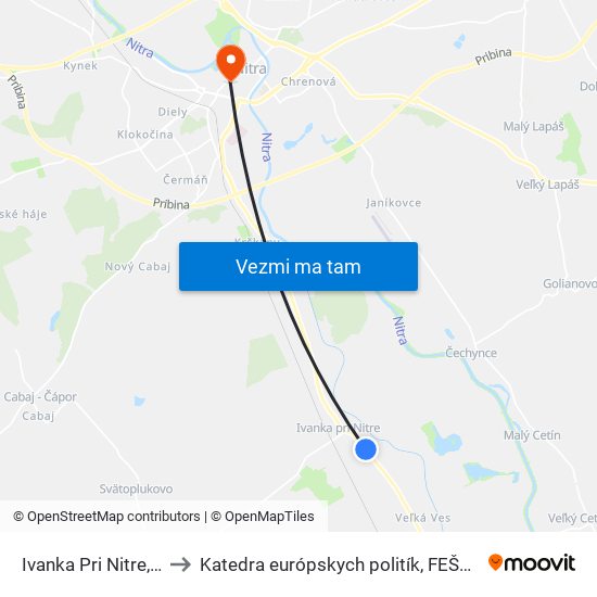 Ivanka Pri Nitre, Luk to Katedra európskych politík, FEŠRR, SPU map