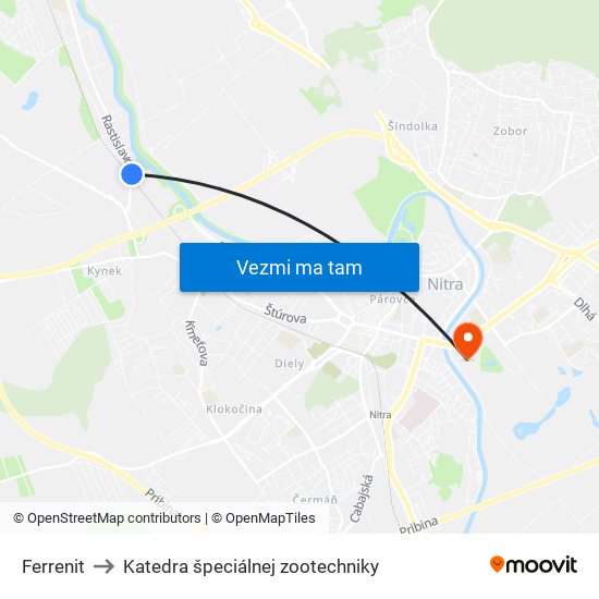 Ferrenit to Katedra špeciálnej zootechniky map