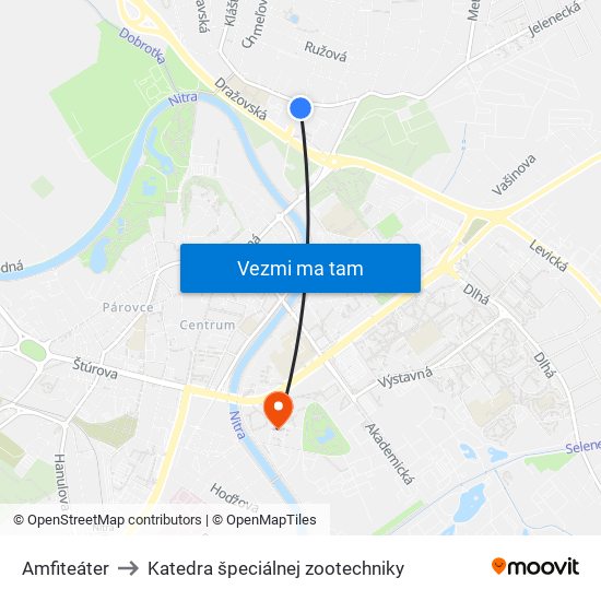 Amfiteáter to Katedra špeciálnej zootechniky map