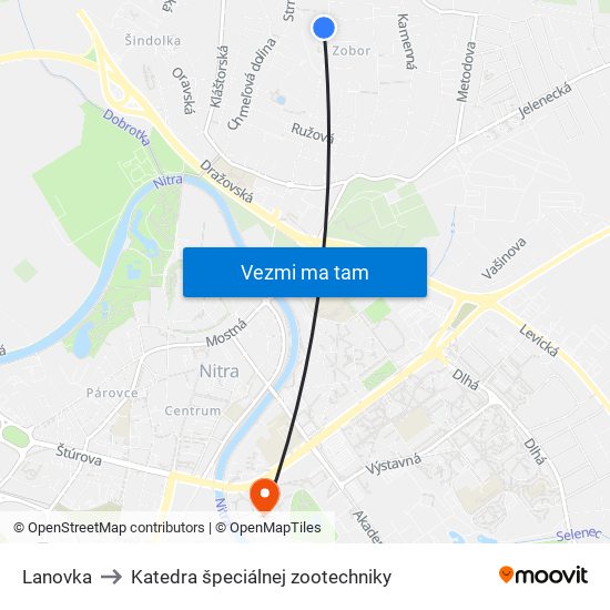 Lanovka to Katedra špeciálnej zootechniky map