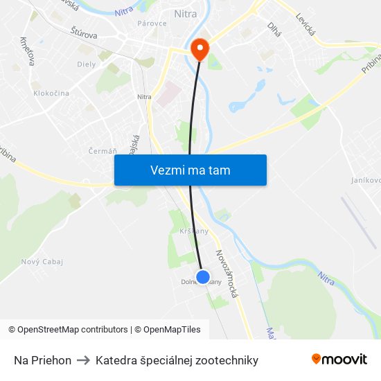 Na Priehon to Katedra špeciálnej zootechniky map