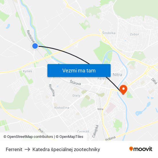 Ferrenit to Katedra špeciálnej zootechniky map