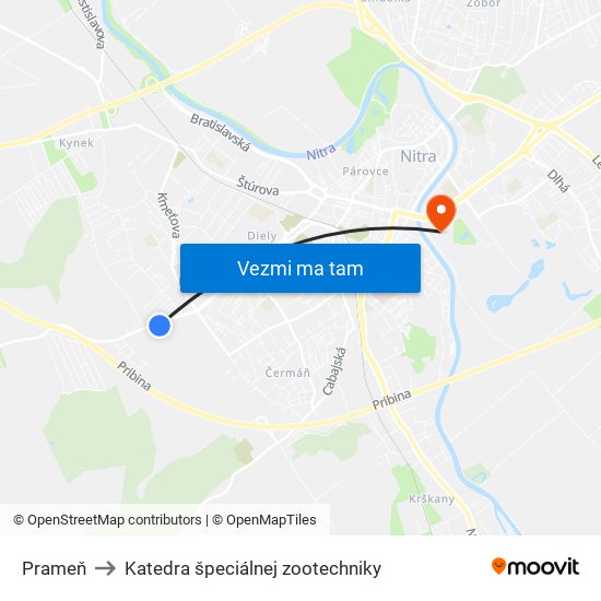 Prameň to Katedra špeciálnej zootechniky map