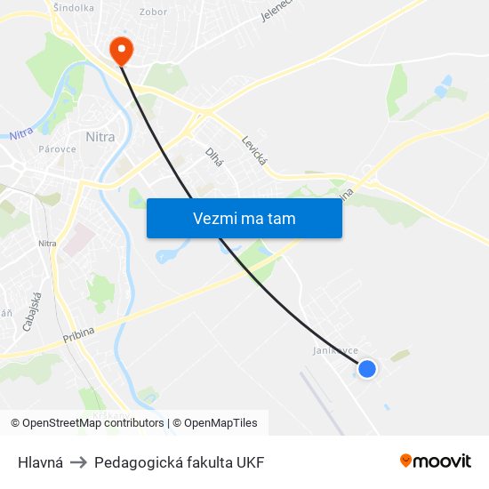 Hlavná to Pedagogická fakulta UKF map