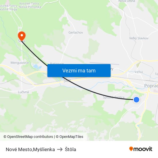 Nové Mesto,Myšlienka to Štôla map