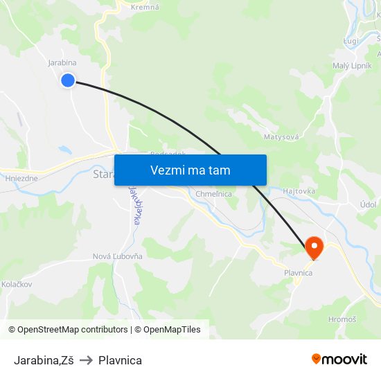 Jarabina,Zš to Plavnica map