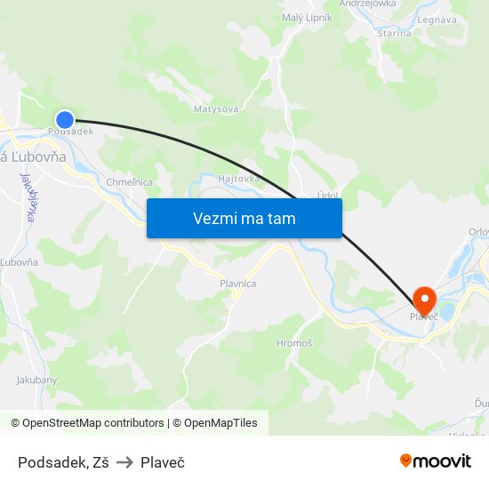 Podsadek, Zš to Plaveč map