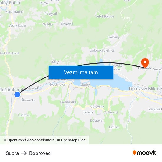Supra to Bobrovec map