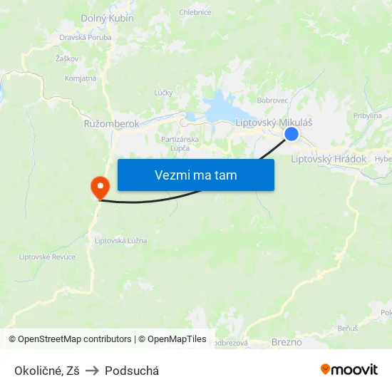 Okoličné, Zš to Podsuchá map