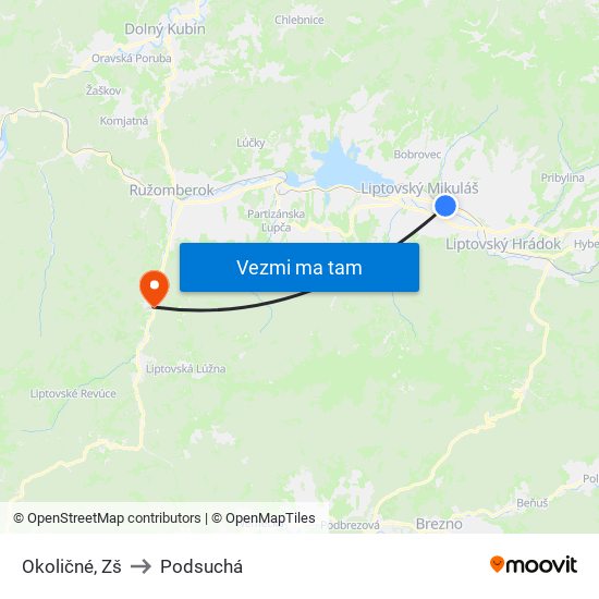 Okoličné, Zš to Podsuchá map