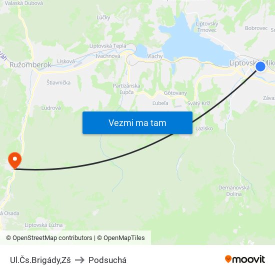 Ul.Čs.Brigády,Zš to Podsuchá map