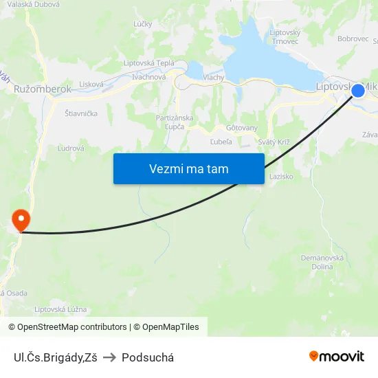 Ul.Čs.Brigády,Zš to Podsuchá map