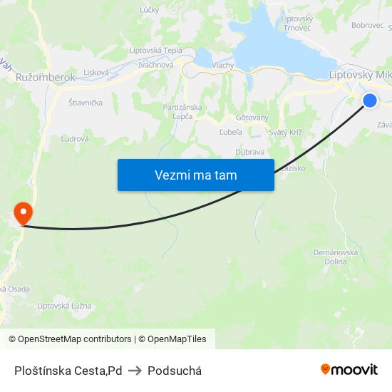Ploštínska Cesta,Pd to Podsuchá map