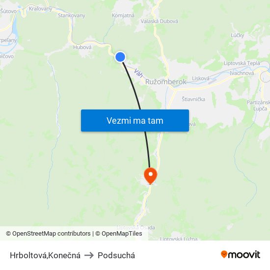 Hrboltová,Konečná to Podsuchá map