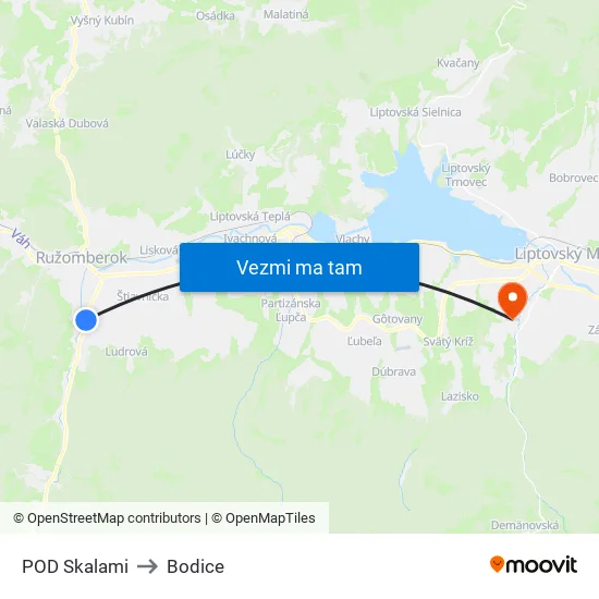 POD Skalami to Bodice map