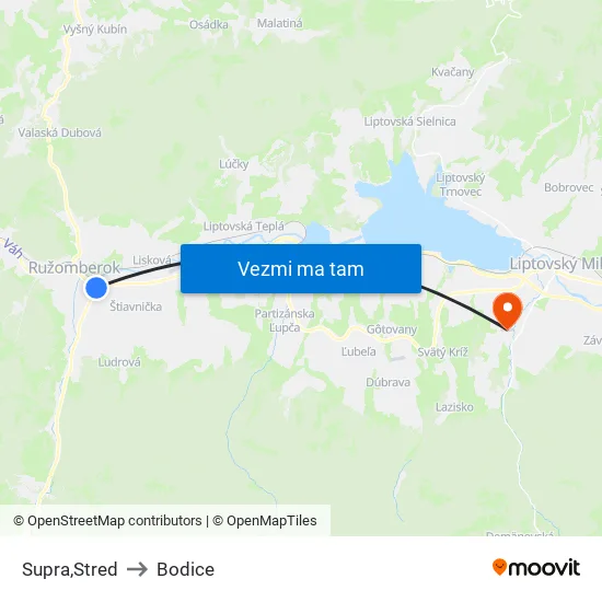 Supra,Stred to Bodice map