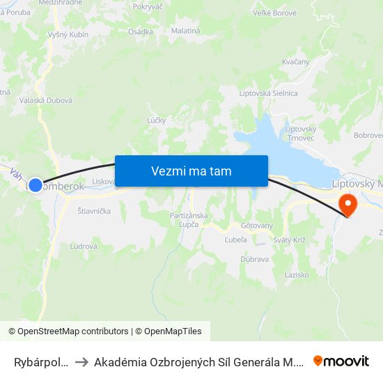 Rybárpole,Zš to Akadémia Ozbrojených Síl Generála M.R. Štefánika map