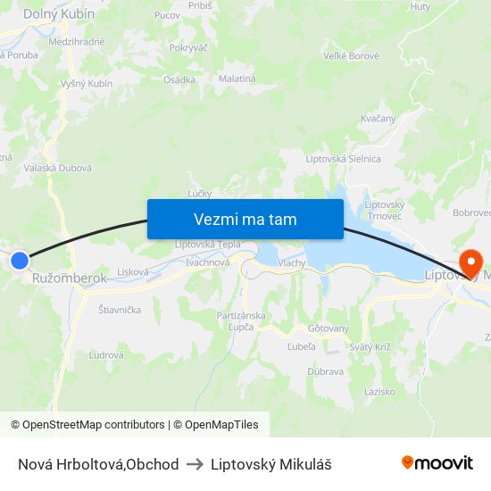 Nová Hrboltová,Obchod to Liptovský Mikuláš map