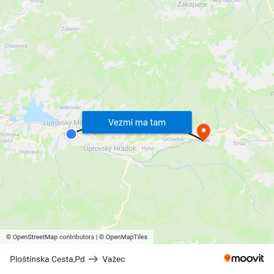 Ploštínska Cesta,Pd to Važec map