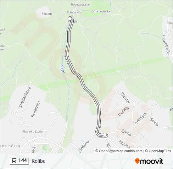 144 Bus Line Map