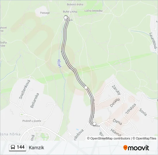 144 Bus Line Map