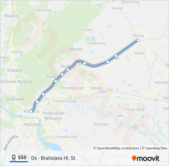 S50 Train Line Map