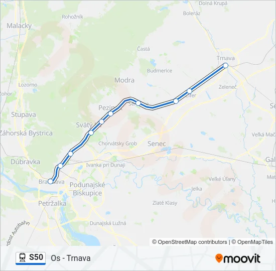 S50 Train Line Map