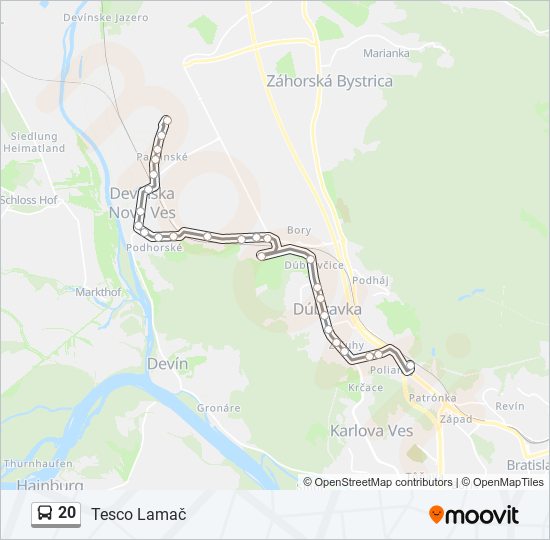 20 bus Line Map