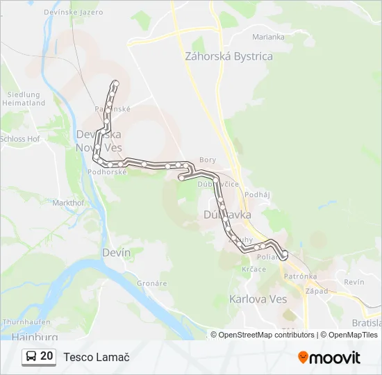 20 Bus Line Map