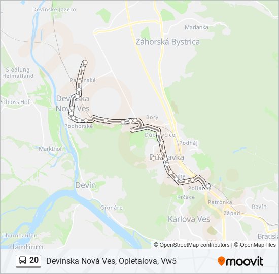 20 bus Line Map