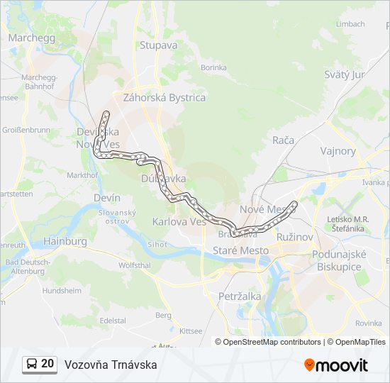 20 bus Line Map