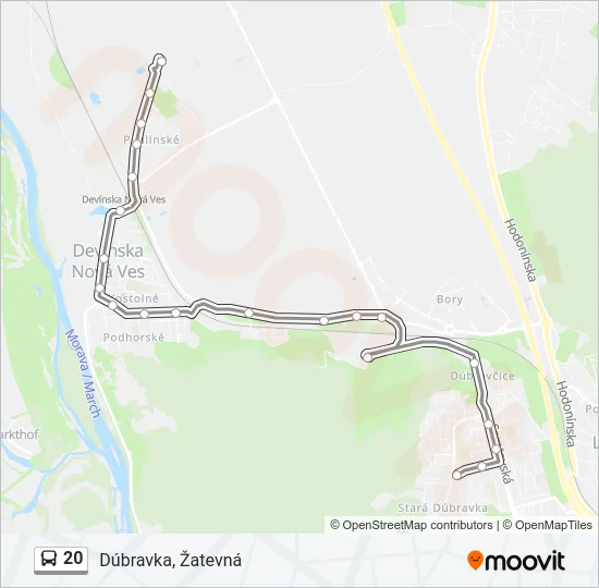 20 Bus Line Map