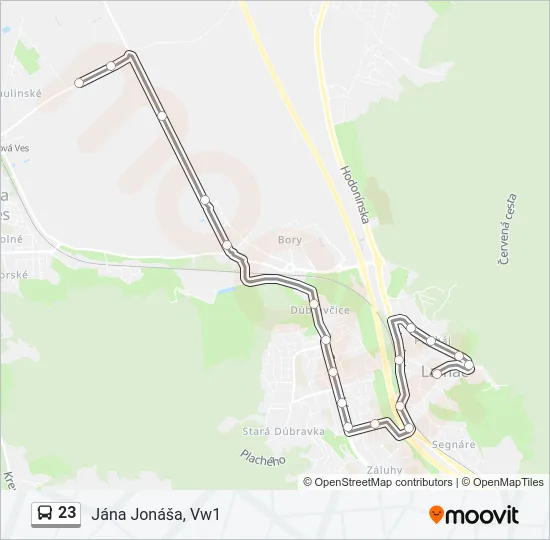 23 Bus Line Map