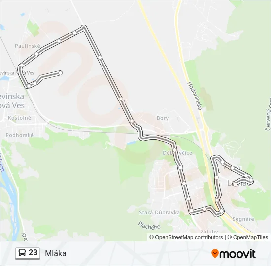23 Bus Line Map