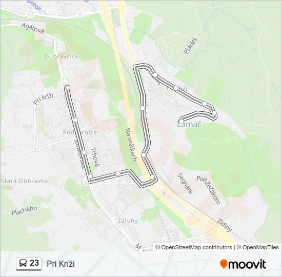23 Bus Line Map