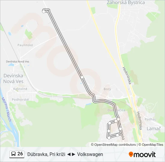 26 Bus Line Map