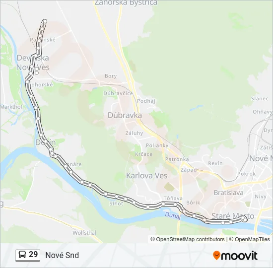29 Bus Line Map