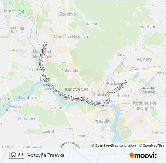 29 bus Line Map