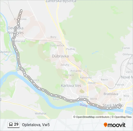 29 Bus Line Map