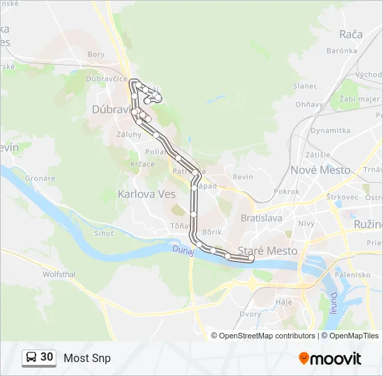 30 Bus Line Map