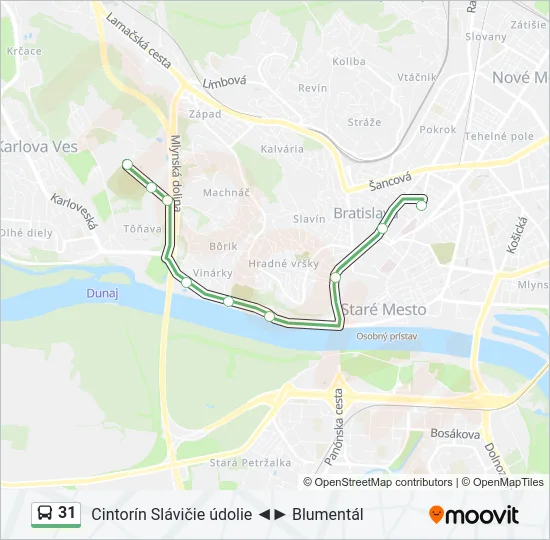 31 Bus Line Map