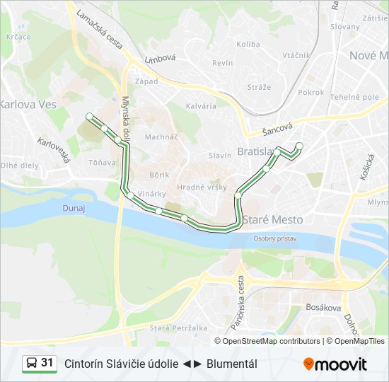 31 bus Line Map