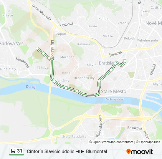 31 Bus Line Map