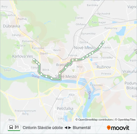 31 Bus Line Map