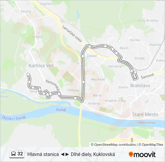 32 Bus Line Map