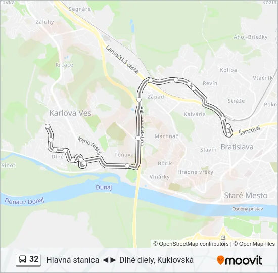 32 Bus Line Map