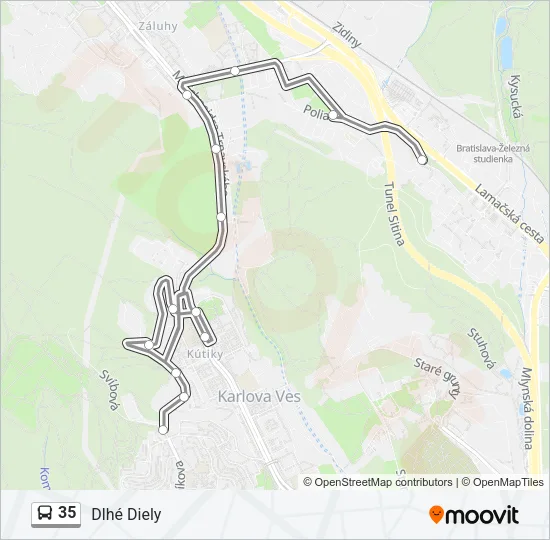 35 Bus Line Map