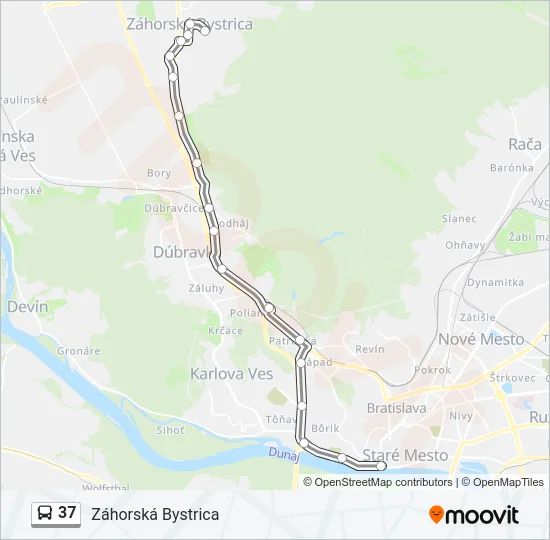 37 Bus Line Map