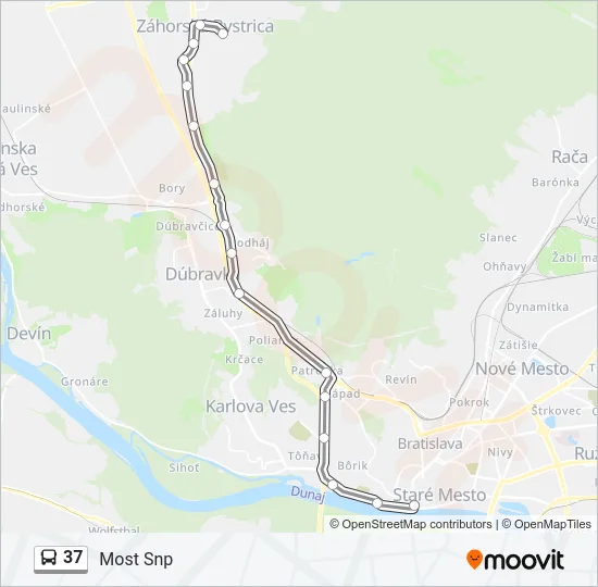 37 Bus Line Map